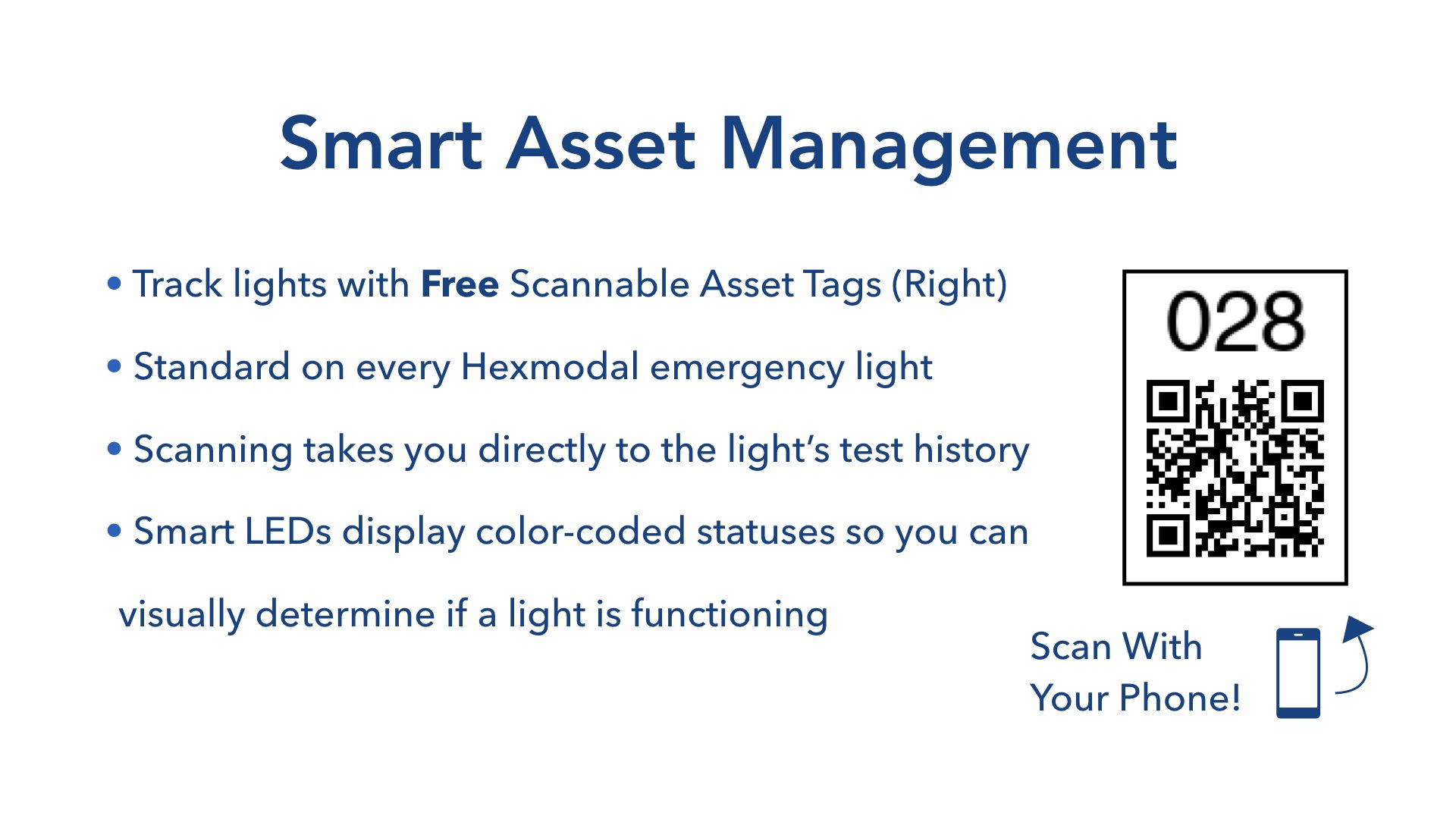 Track Lights With Scannable Asset Tags